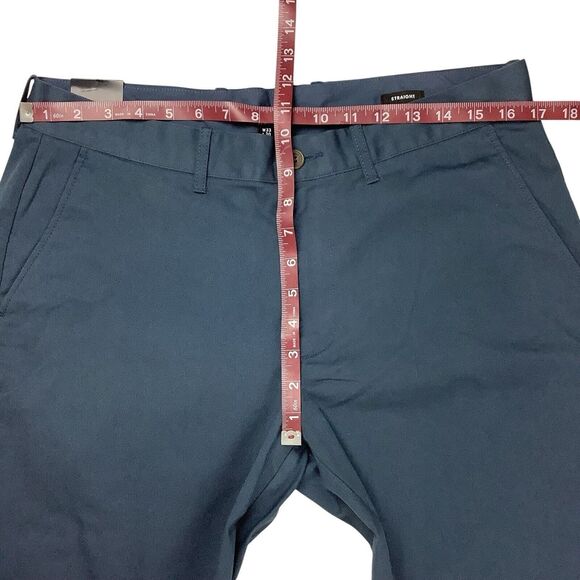 J Crew Mercantile Flex Pants Men's 33x30 (33x29) Straight Leg Chino Blue Stretch - Picture 5 of 14